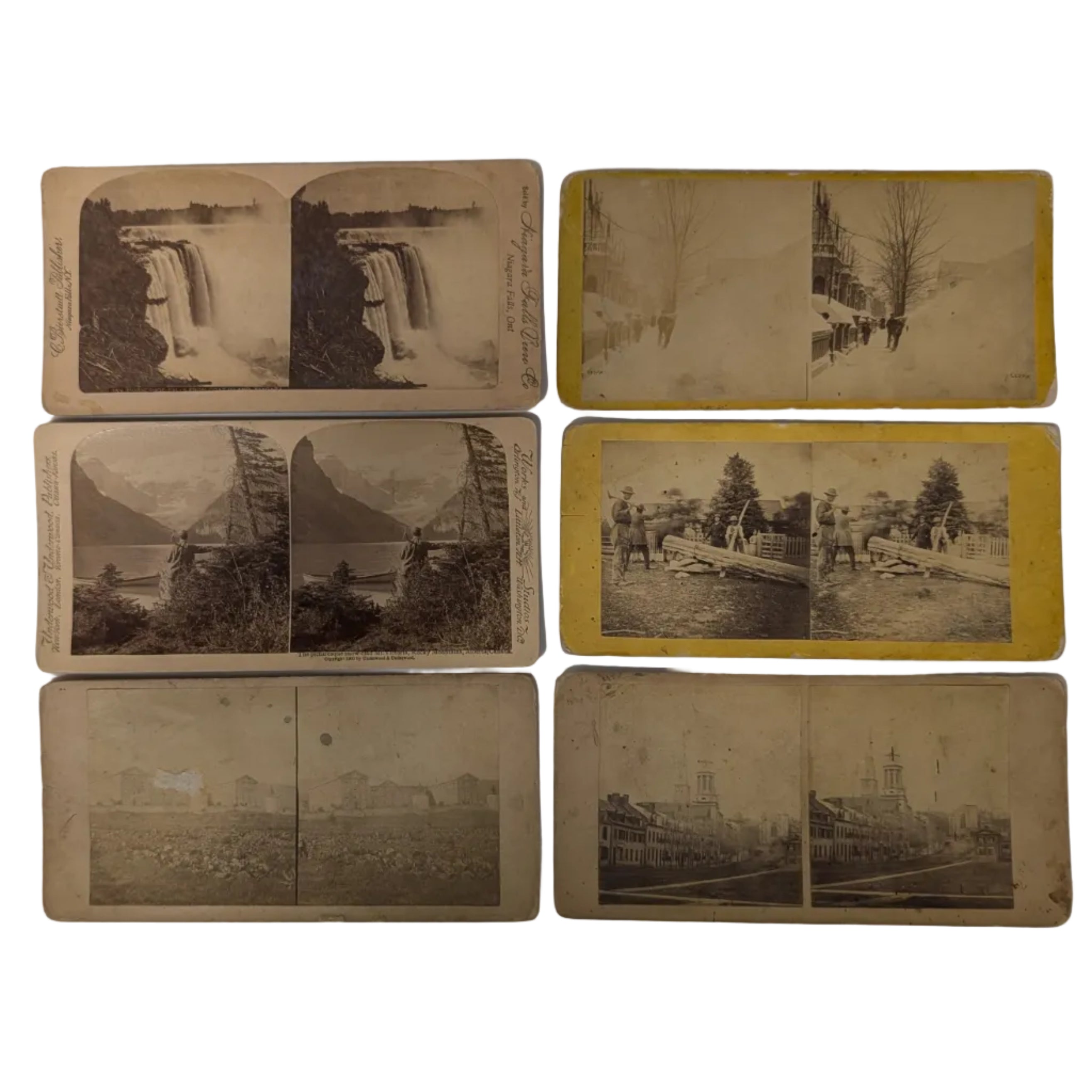 Lot of 6 Antique Stereographs — Canada