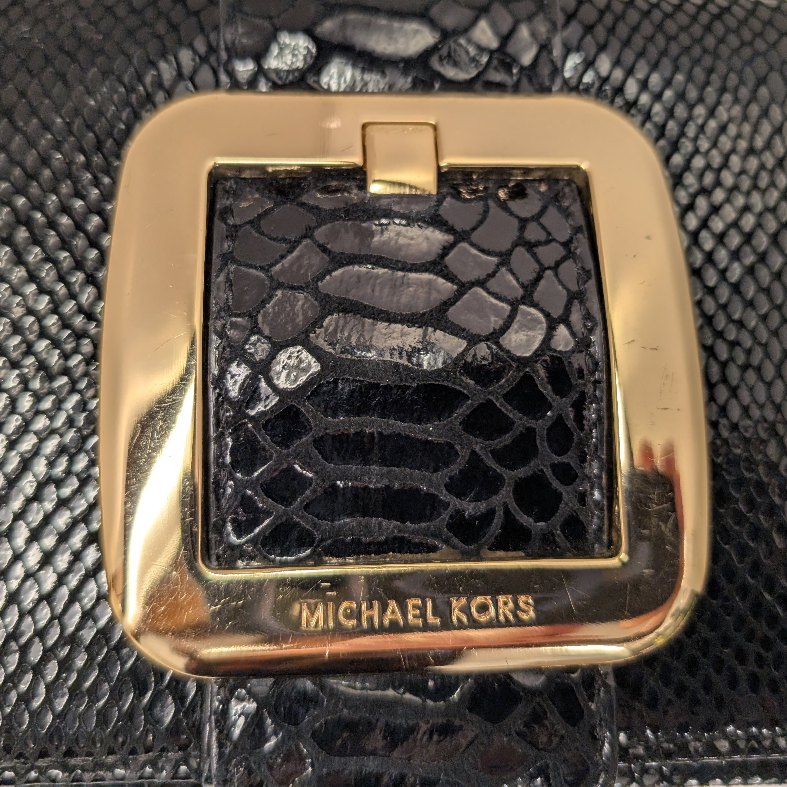 MICHAEL Michael Kors Embossed Leather Clutch