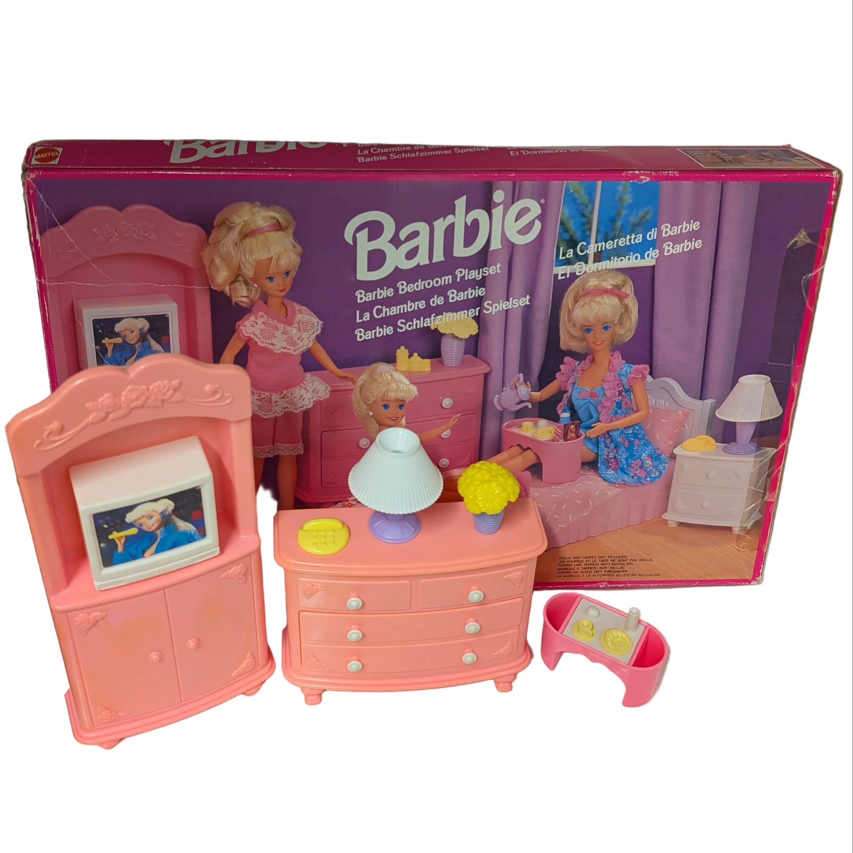 Mattel 1993 Barbie Bedroom Playset — Incomplete