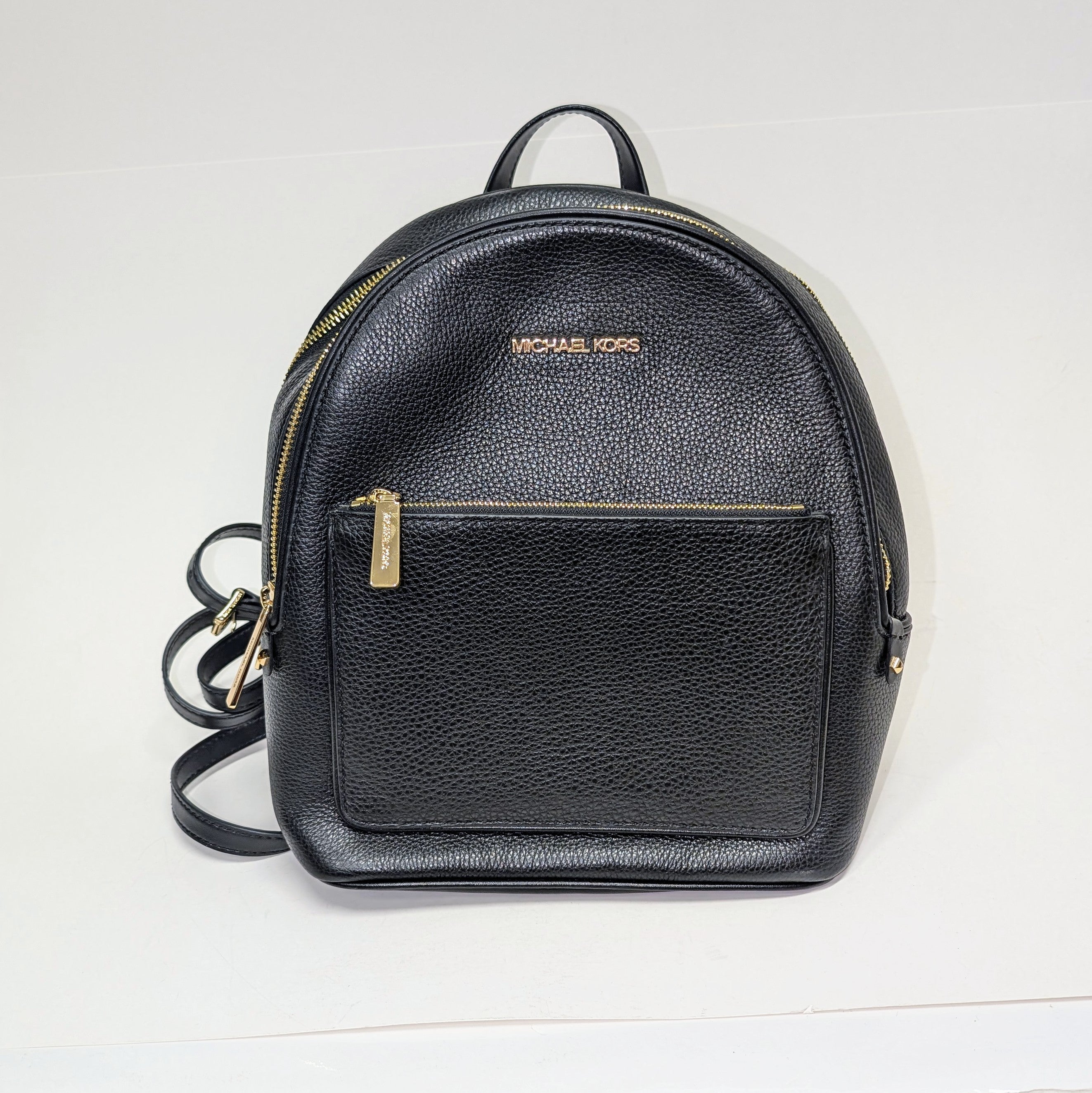 Michael Kors Black Leather Backpack