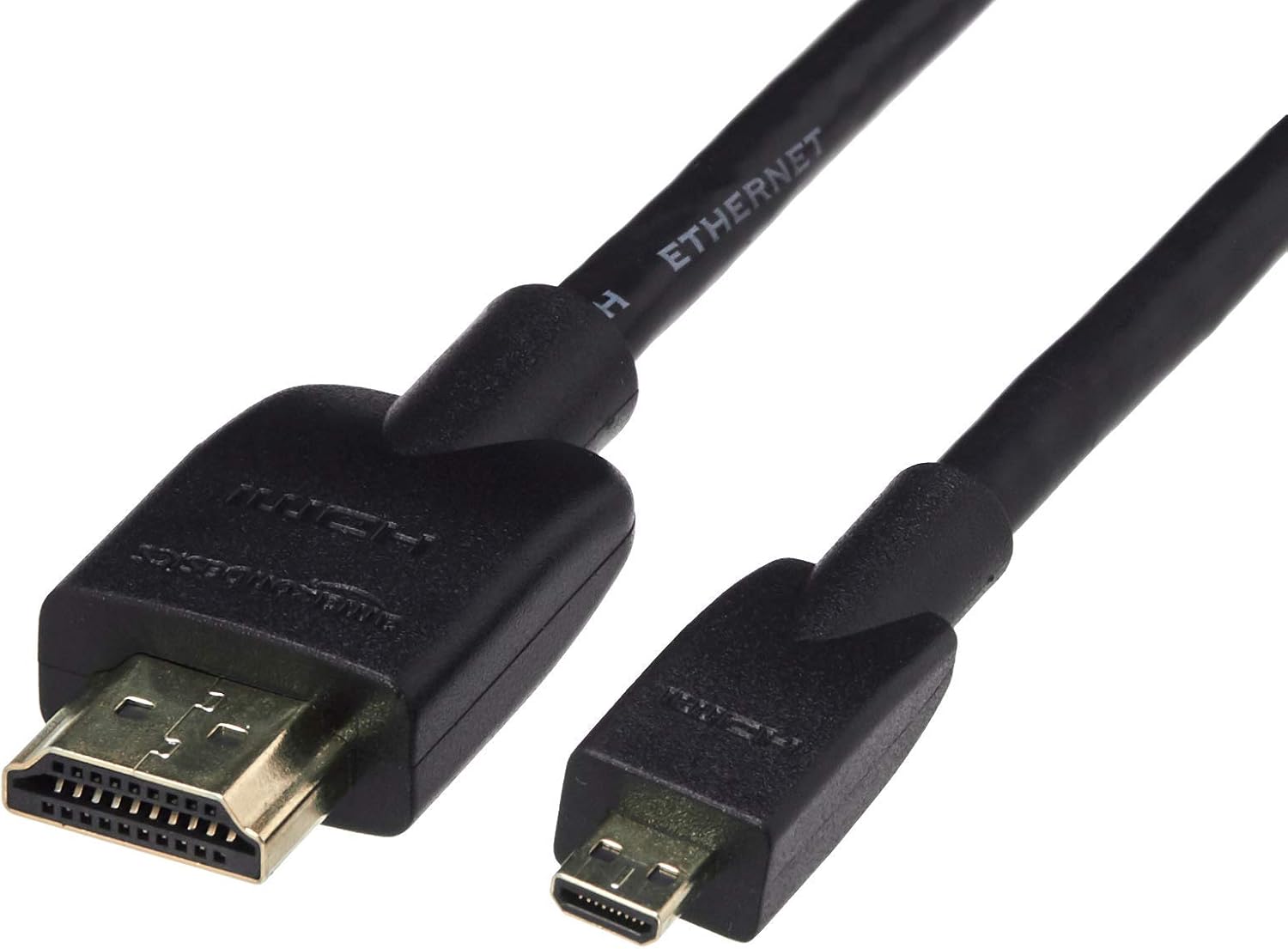 Micro HDMI to HDMI Cable - Supports Ethernet, 3D, 4K HDR and ARC (4K@60Hz, 18Gbps) - 6 Foot, Black