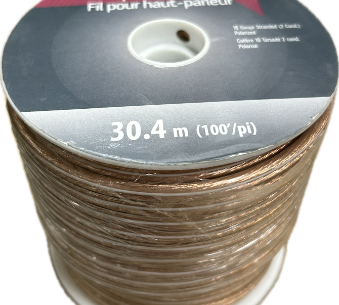 NEW Nexxtech 100 Ft. Roll Heavy Duty 16 Gauge Speaker Wire