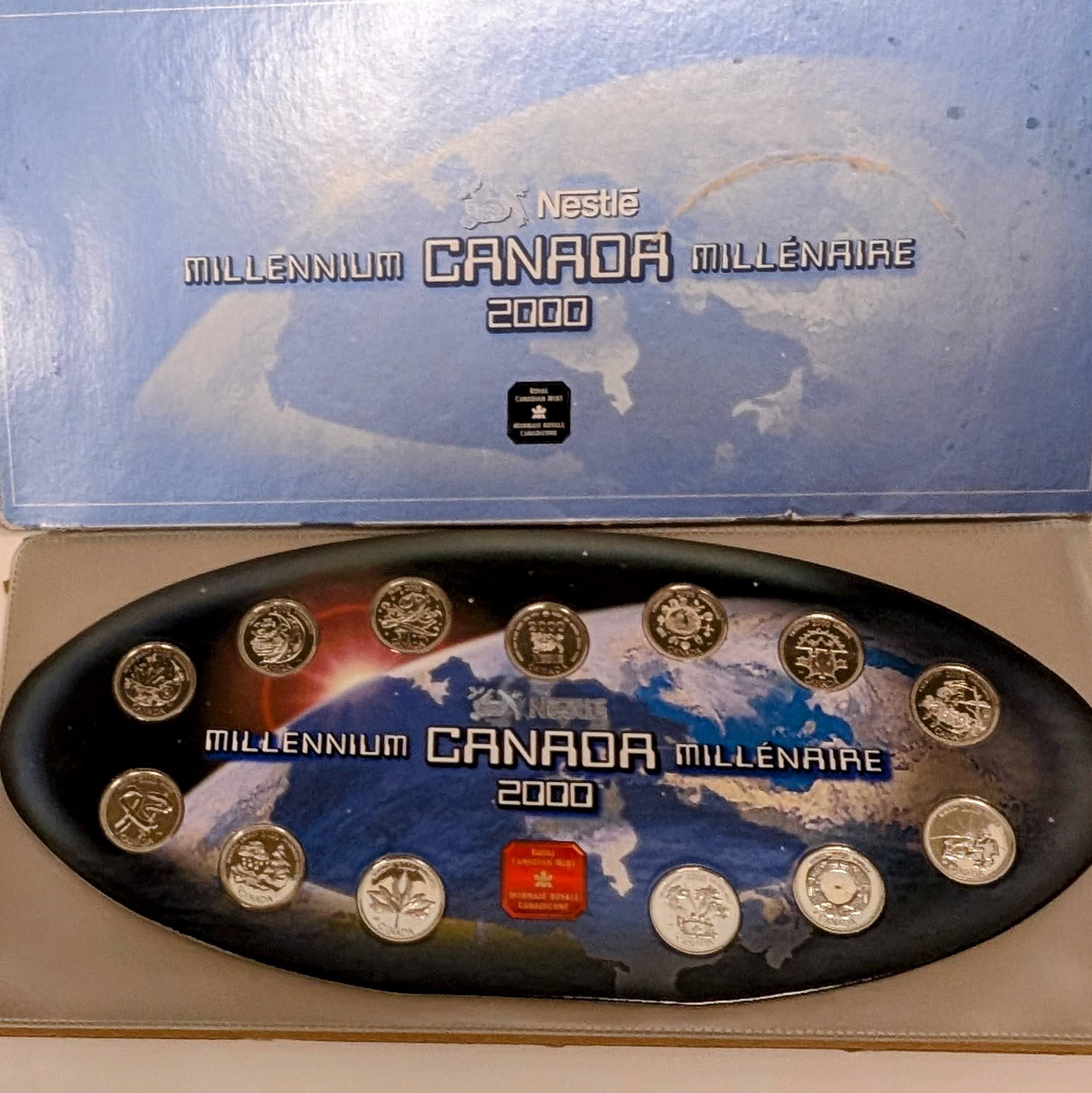 Nestle Royal Canadian Mint Millennium 2000 25 Cent Coin Set (New in Package)