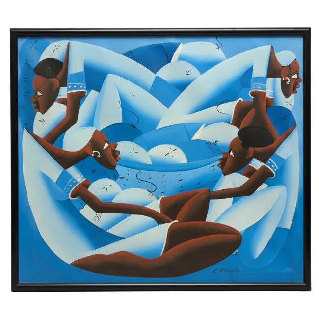 Original Haitian Canvas Painting Signed "Casimir"