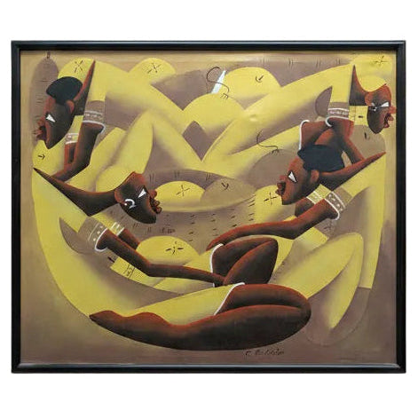 Original Haitian Canvas Painting Signed "Casimir"