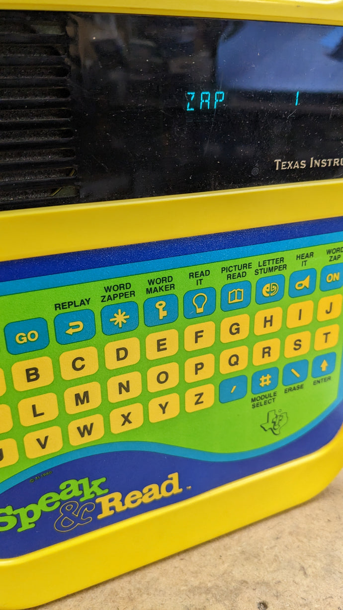 1980s Texas Instruments Speak & Read Handheld Interactive Educational Toy