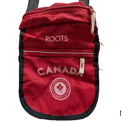Roots Canada 2004 Athens Olympic Team Crossbody Bag – Red Nylon