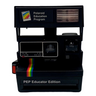Black Polaroid camera with 'PEP Educator Edition' text on a white background