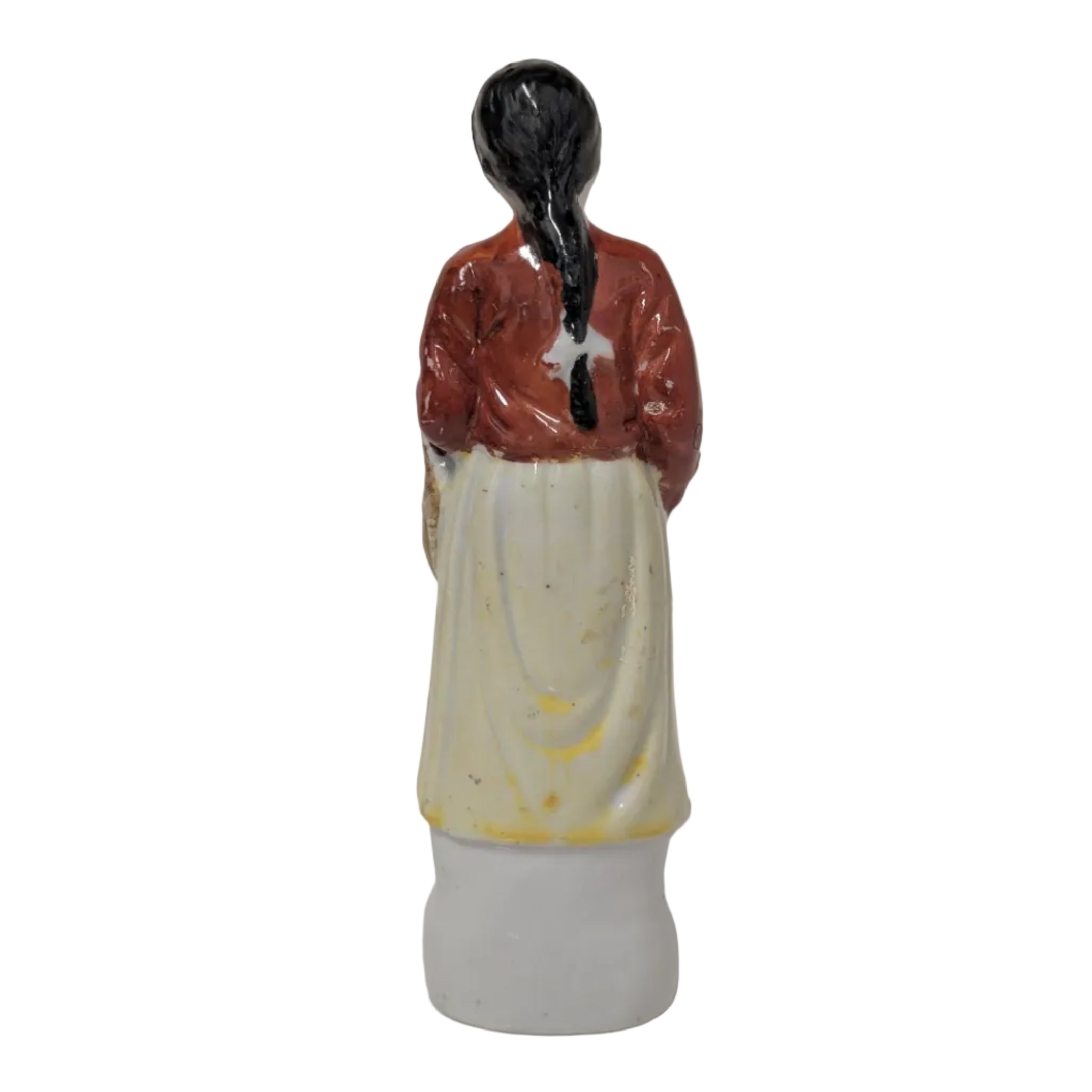 Porcelain Figurine Woman with Basket – Occupied Japan