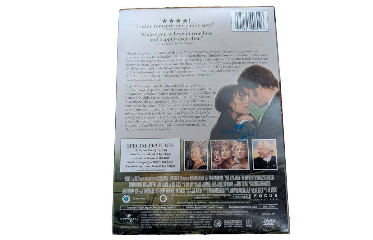 Pride & Prejudice DVD