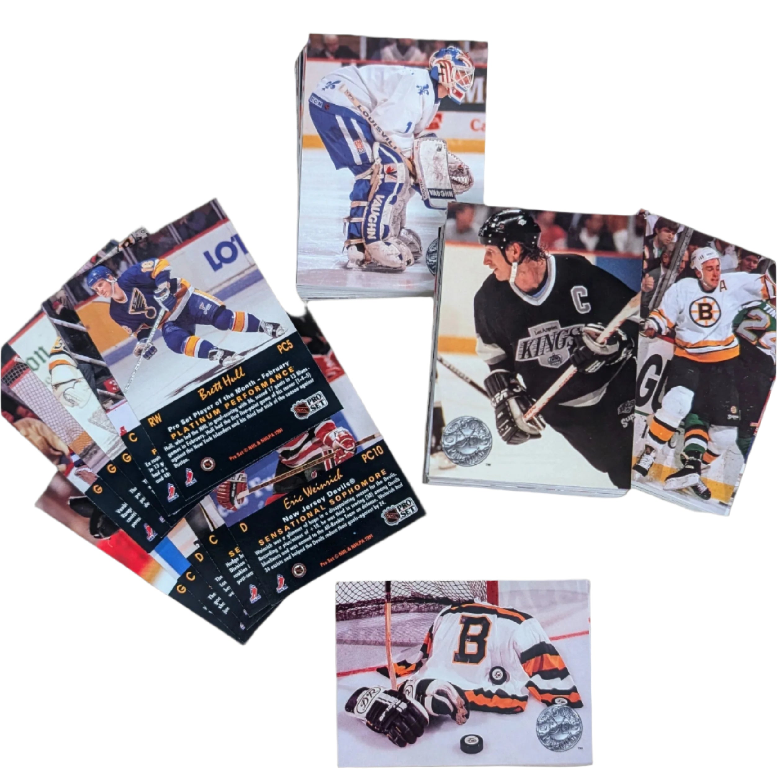 Collection of hockey trading cards 