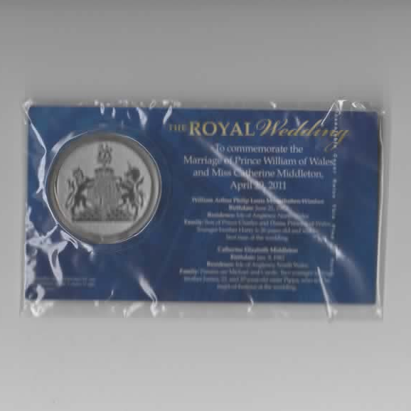 Royal Wedding H.R.H. Prince William & Catherine Middleton Souvenir Medallion