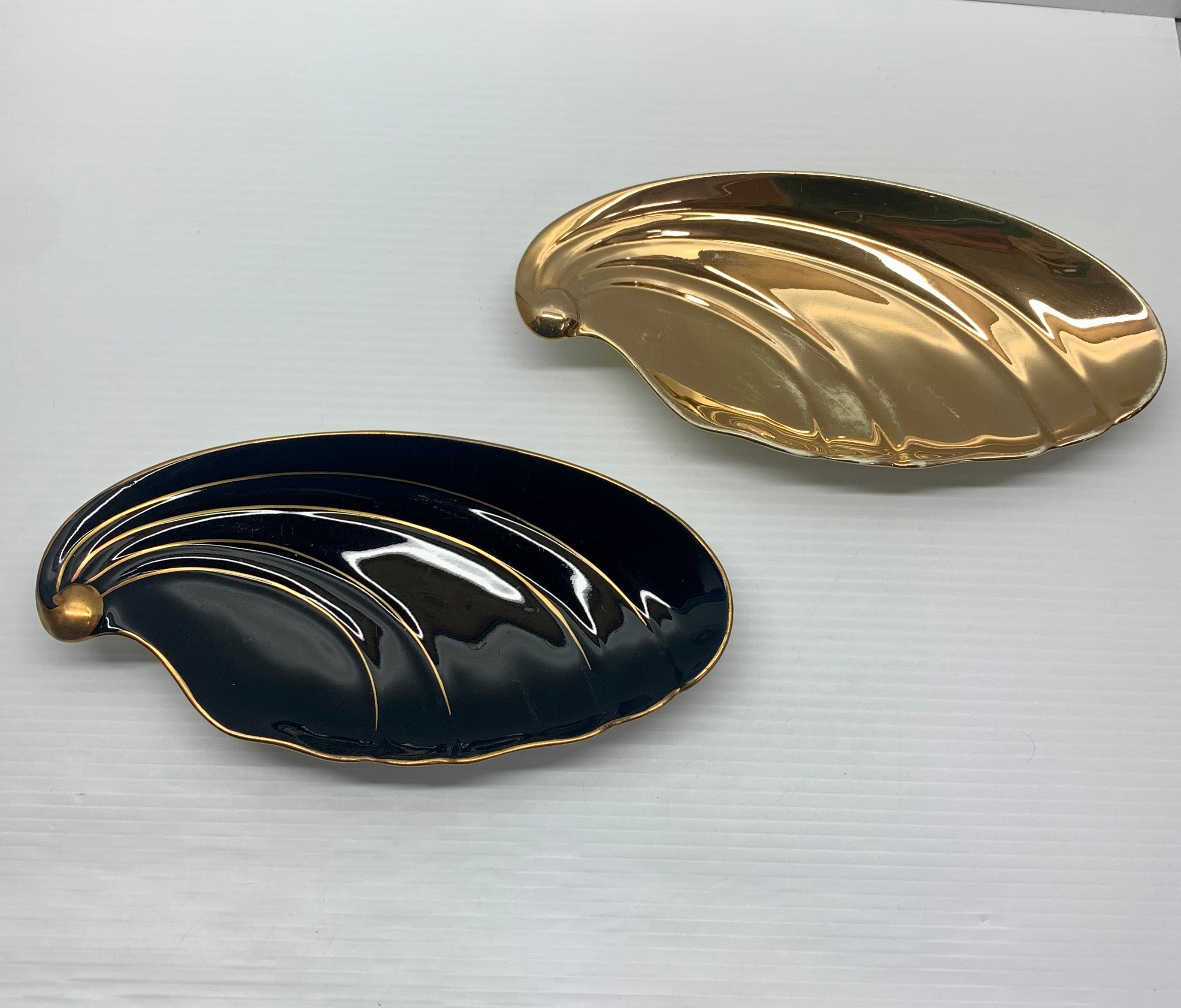 Royal Winton Black & Gold Dishes (sets of 2)
