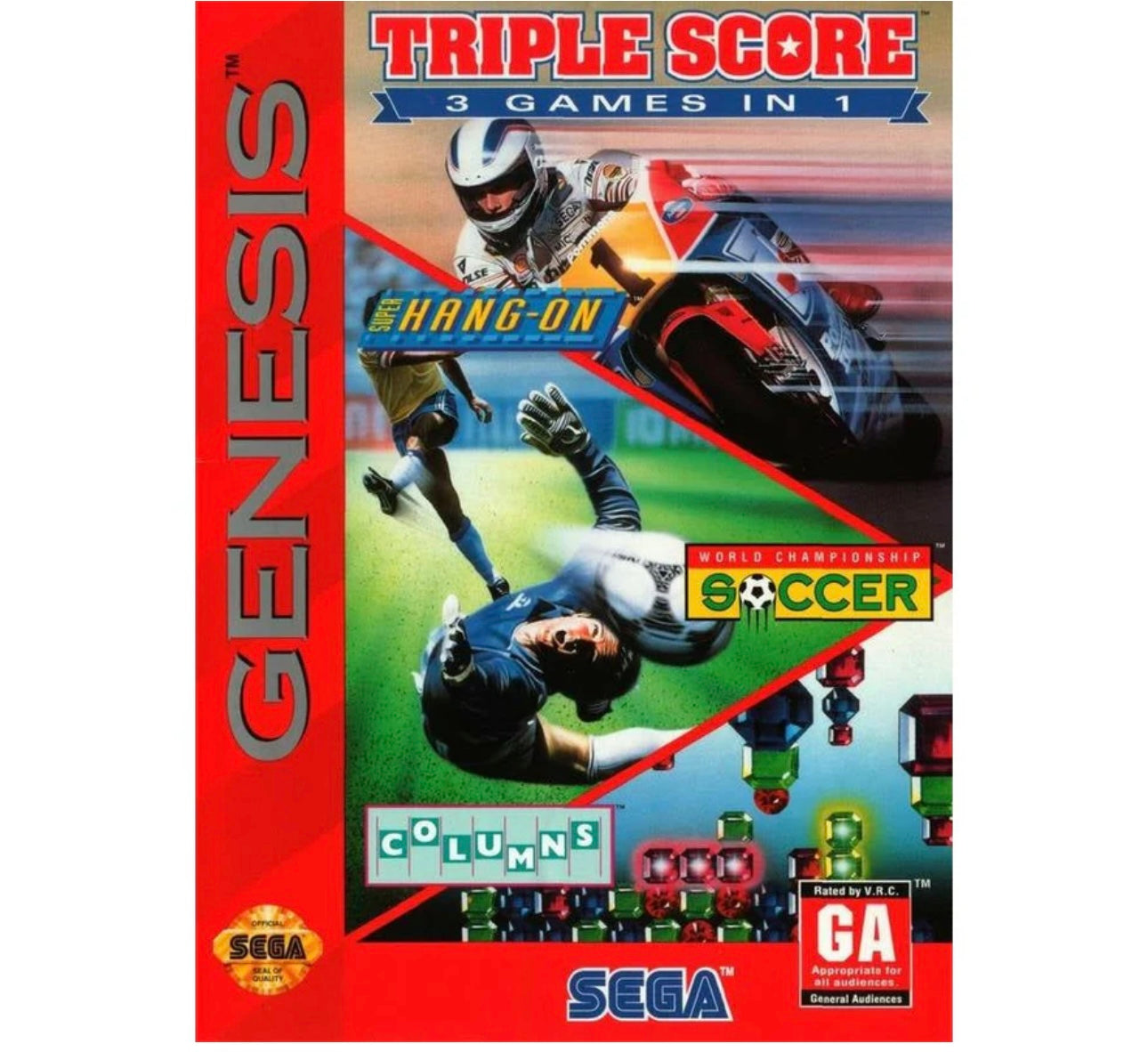 Sega Genesis Game: Triple Score - 3 Games In 1