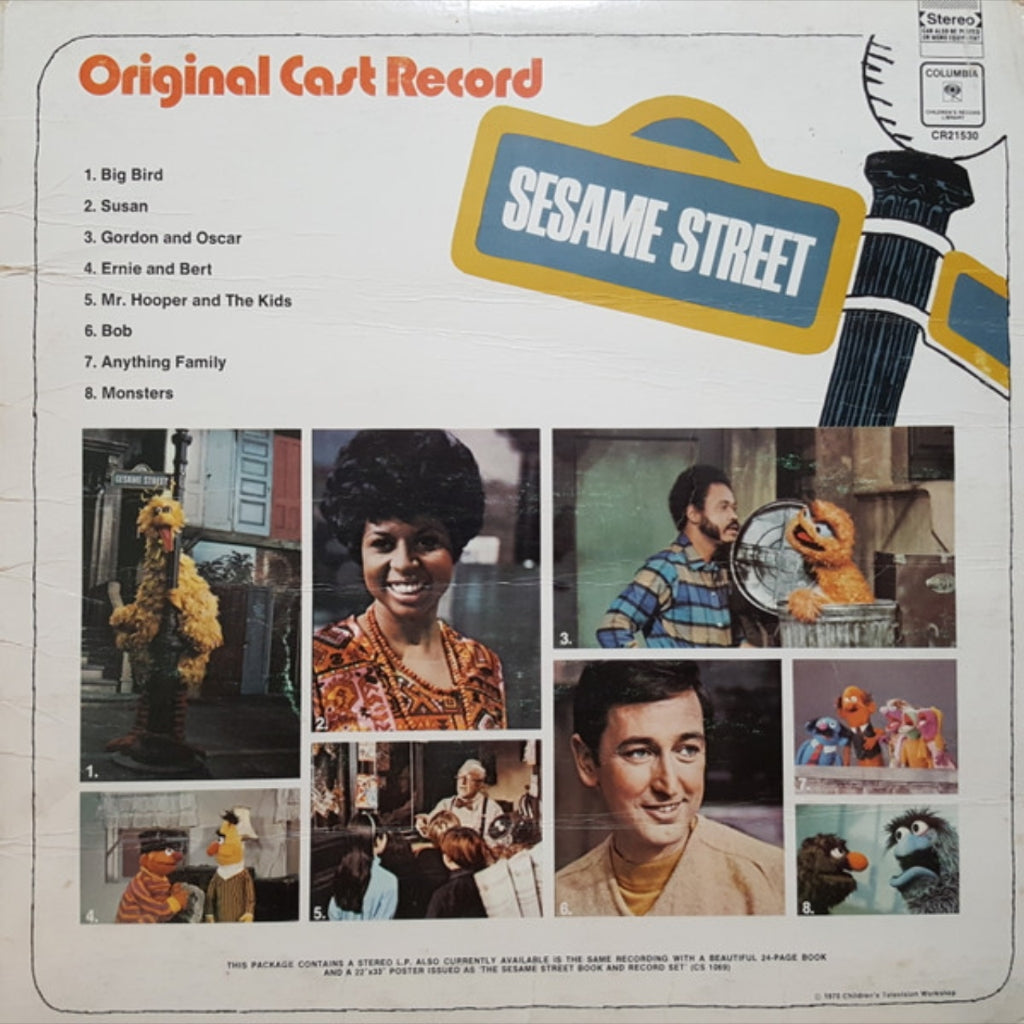 Sesame Street original cast record with character images and track listing