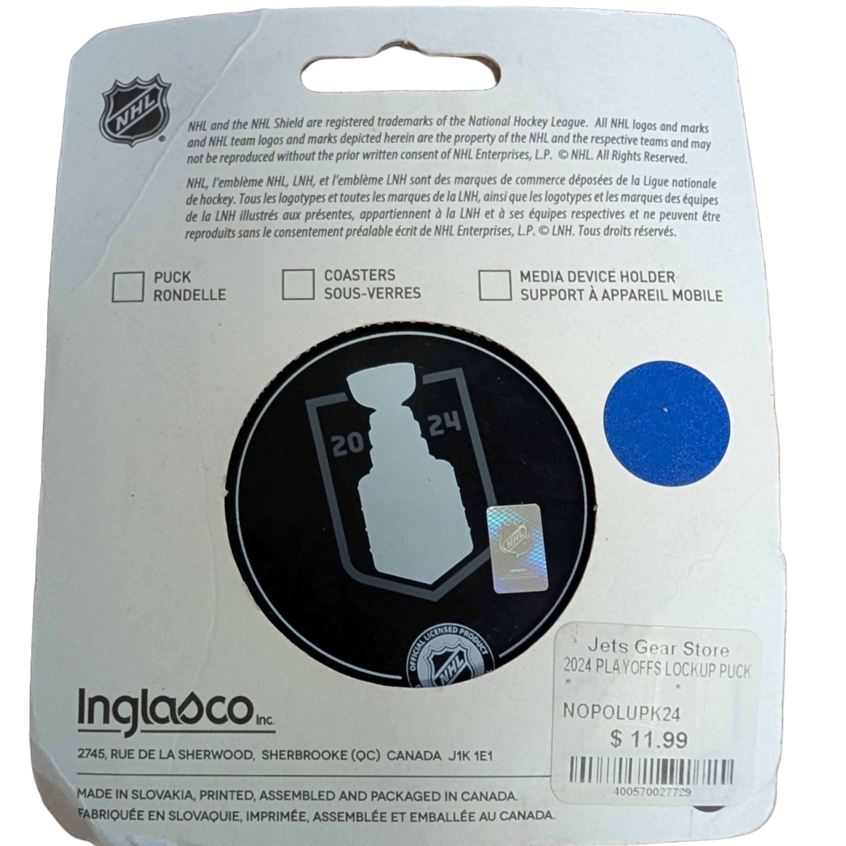 Stanley Cup Playoffs Official Game Puck