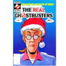 Comic book cover featuring a character from 'The Real Ghostbusters' wearing a Santa hat.
