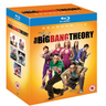 Blu-ray box set of 'The Big Bang Theory' with character images on an orange background