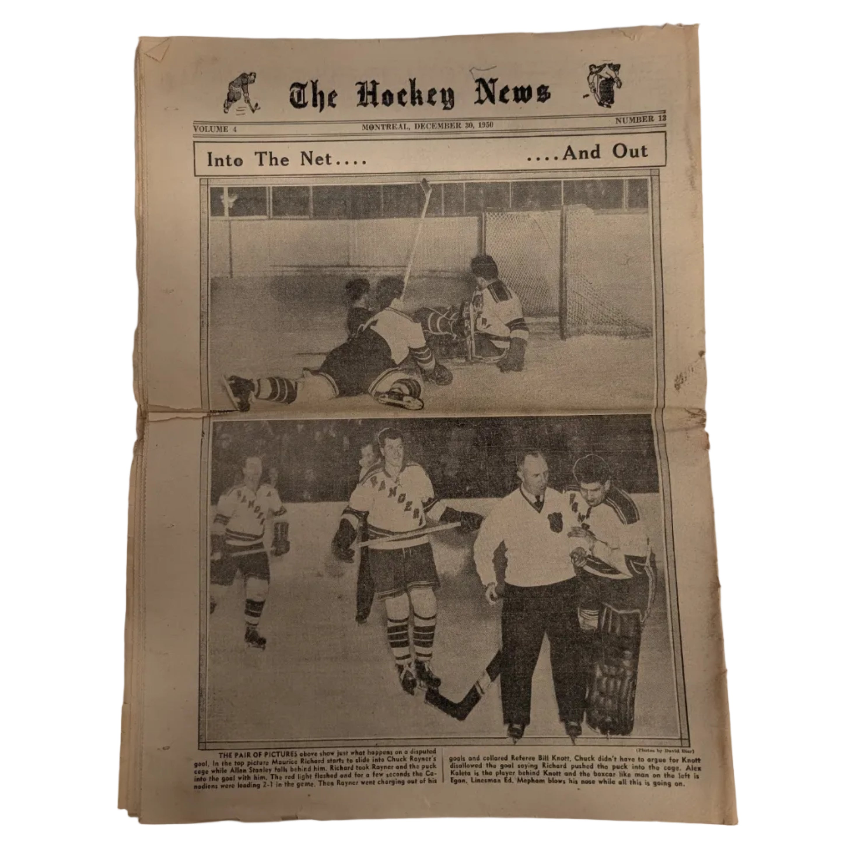 The Hockey News – Montreal, December 30, 1950 Vol.4 No.13