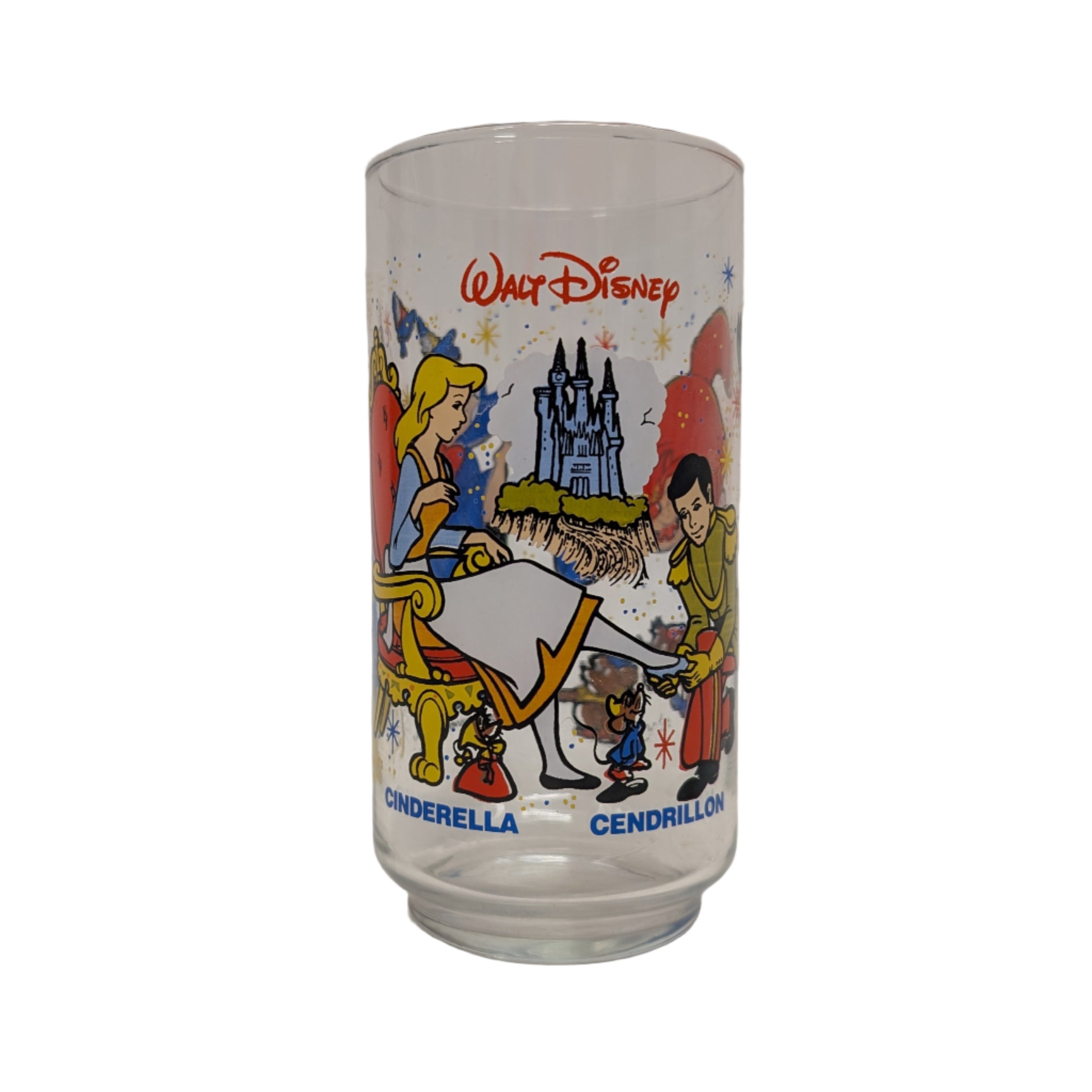Vintage 1980s Walt Disney Cinderella McDonald's Coca-Cola Glass