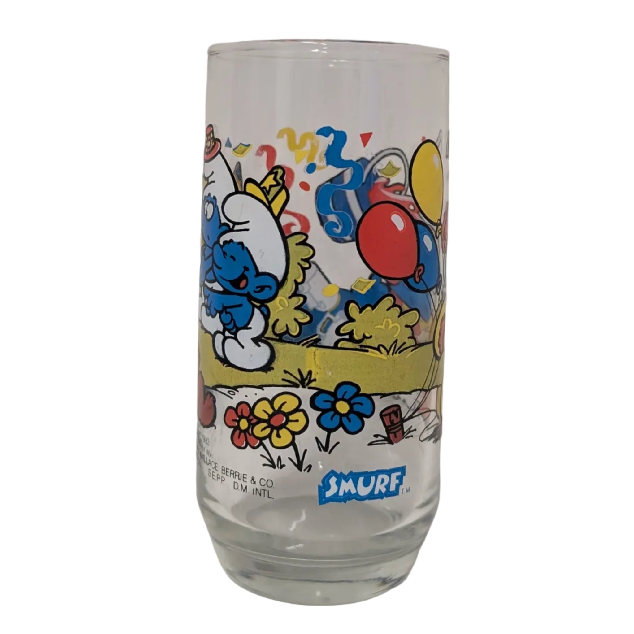Vintage 1983 Peyo "Clumsy Smurf" Glass