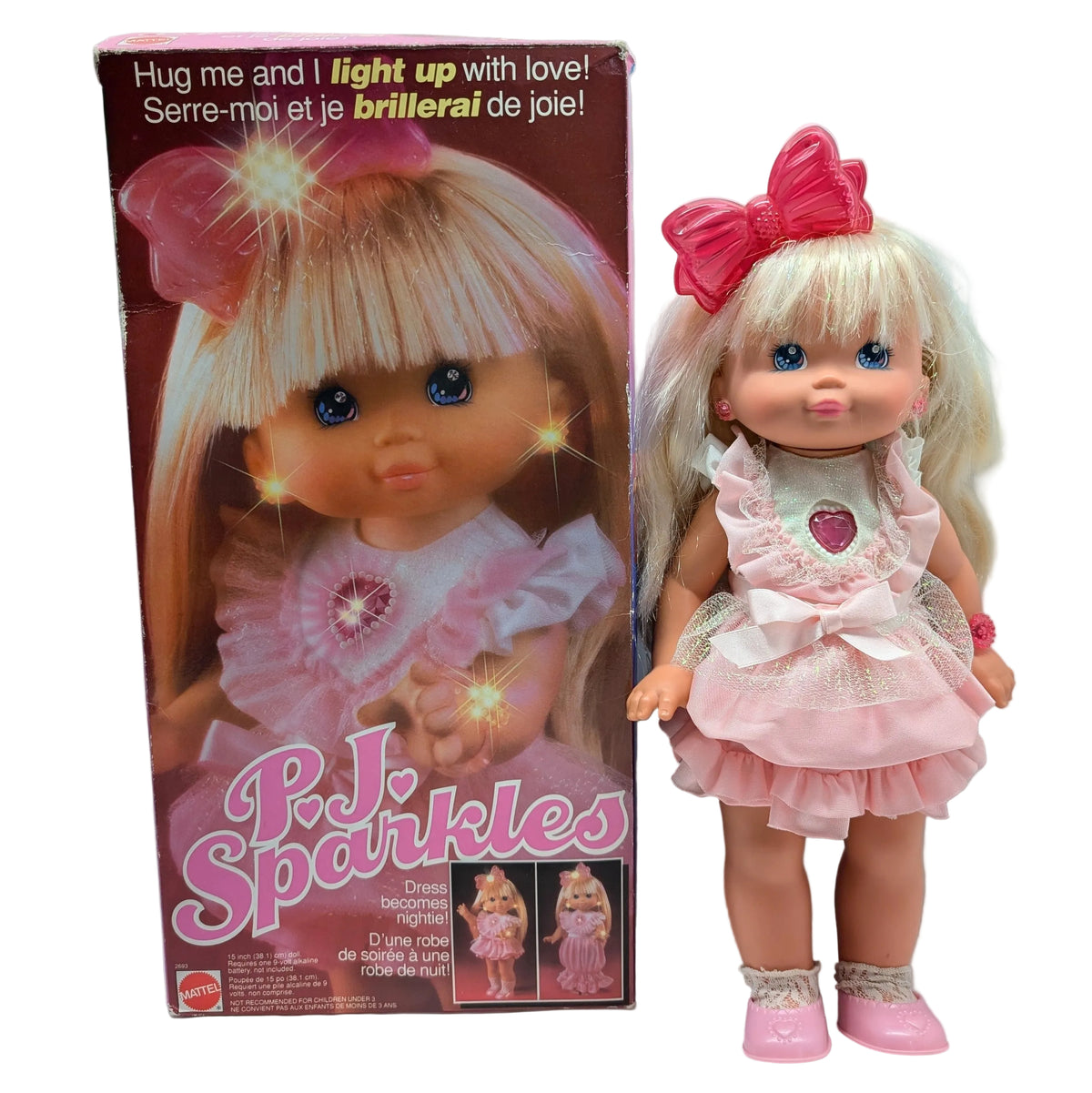 Vintage 1989 Mattel P.J. Sparkles Doll *AS IS*