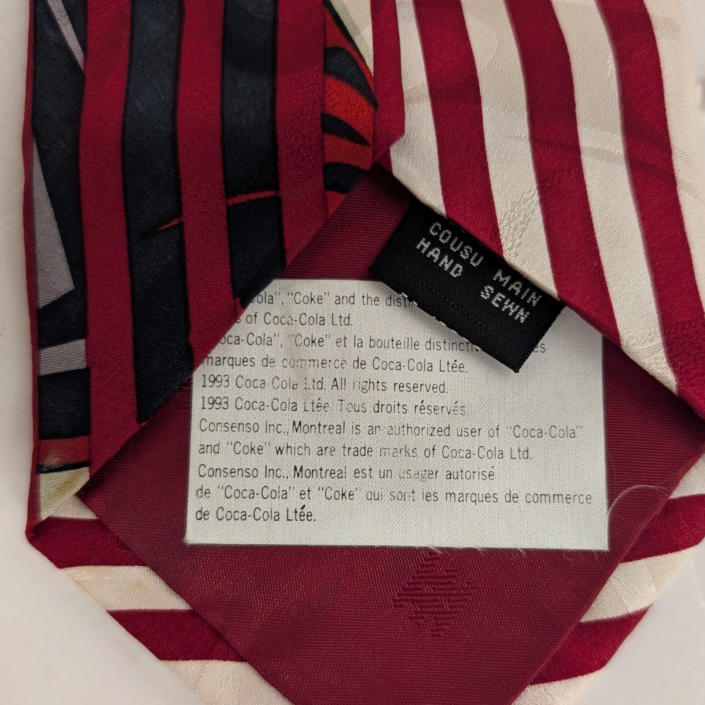 Vintage 1993 Coca-Cola 100% Silk Tie