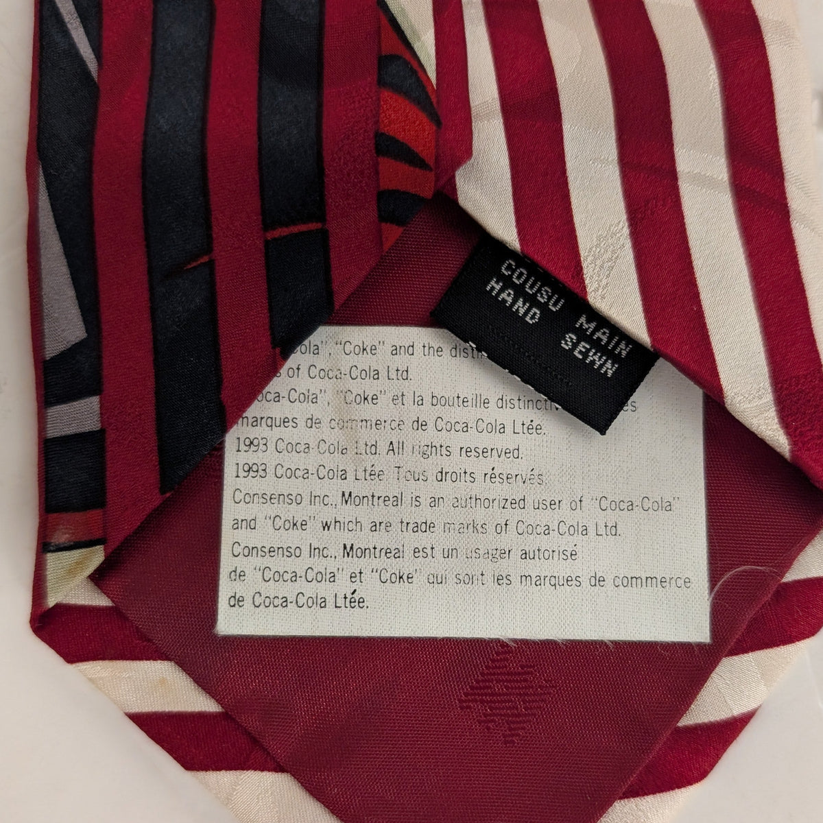 Vintage 1993 Coca-Cola 100% Silk Tie