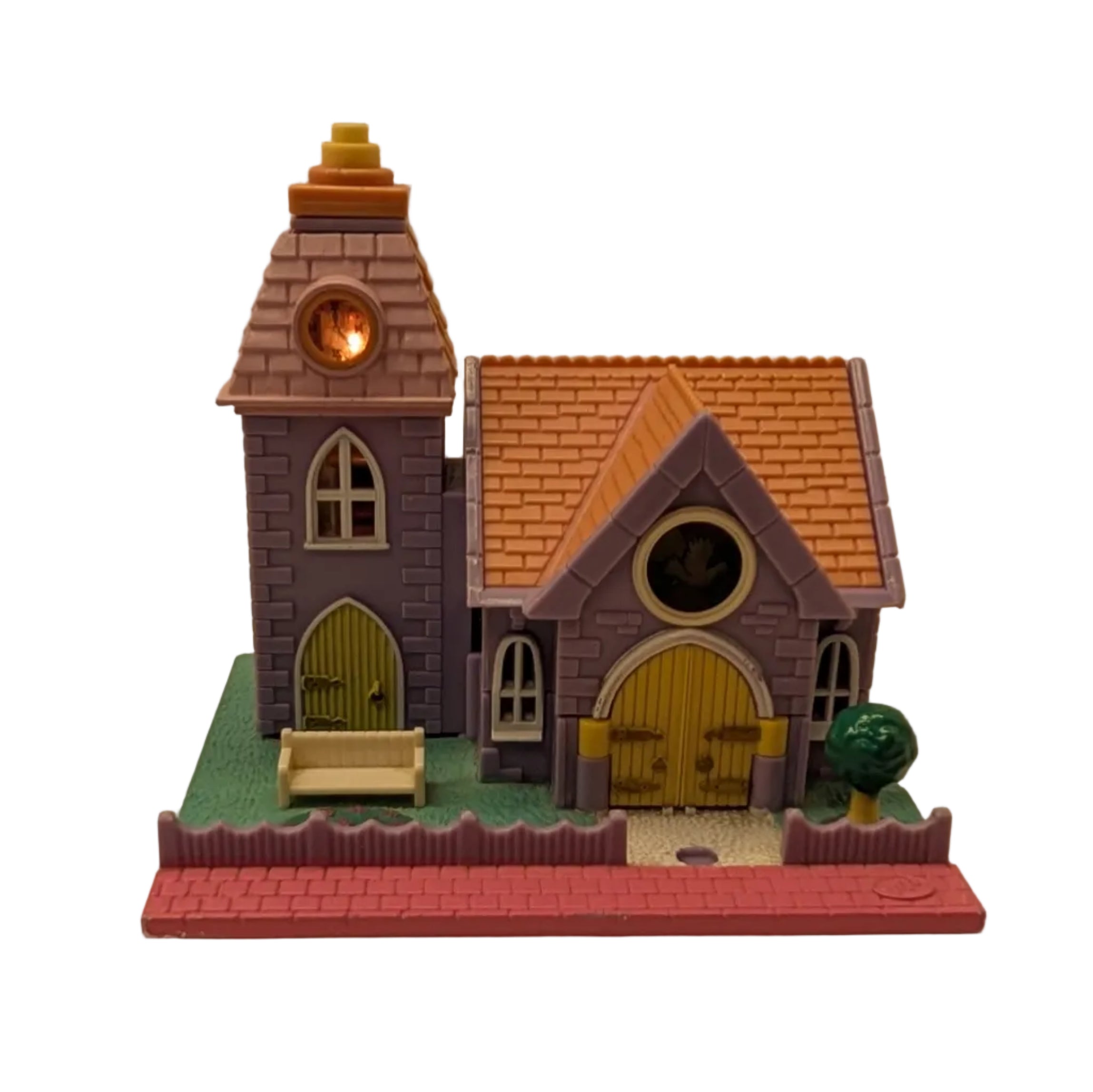 Vintage 1993 Polly Pocket Light-Up Wedding Chapel