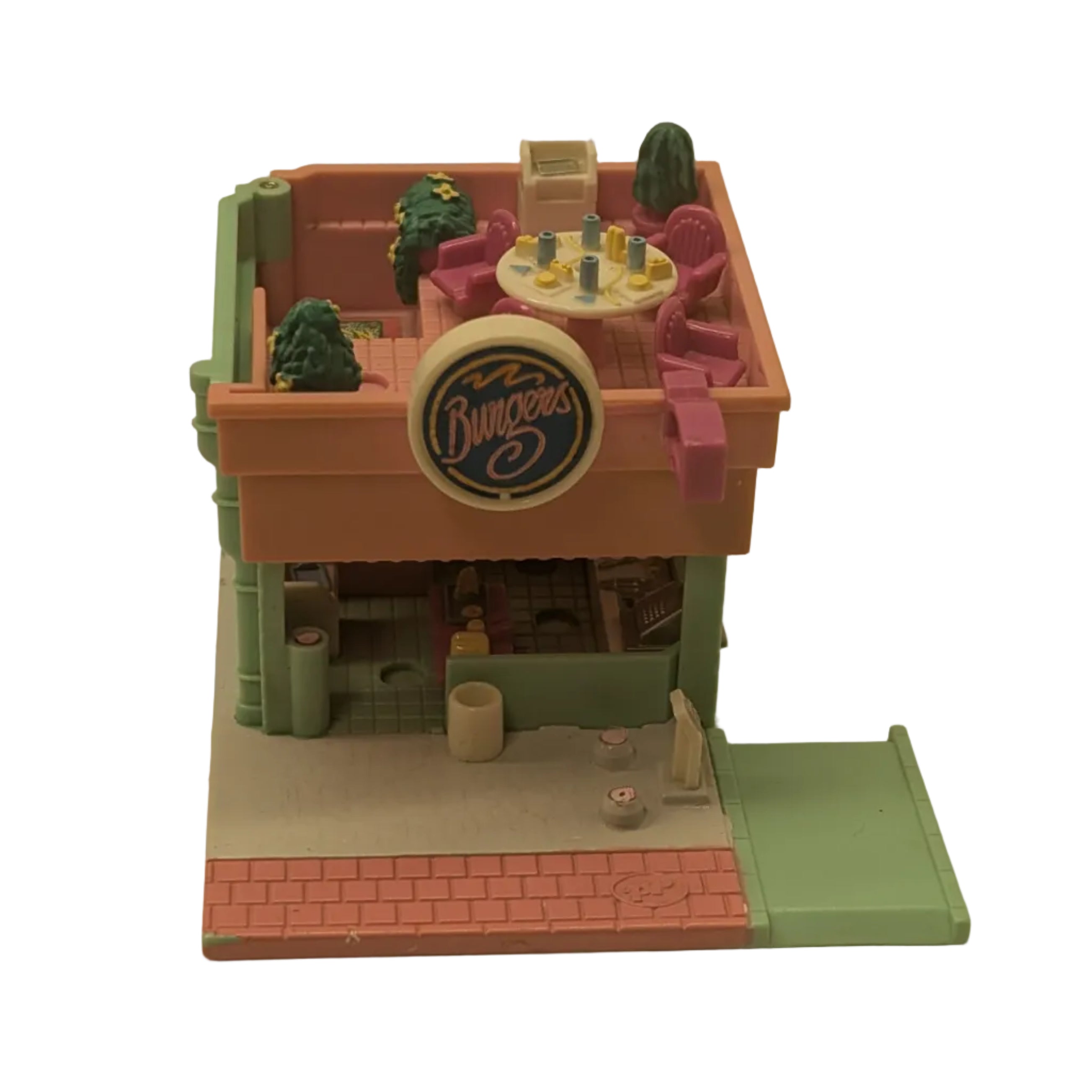 Vintage 1994 Polly Pocket Drive-Thru Burger Stand