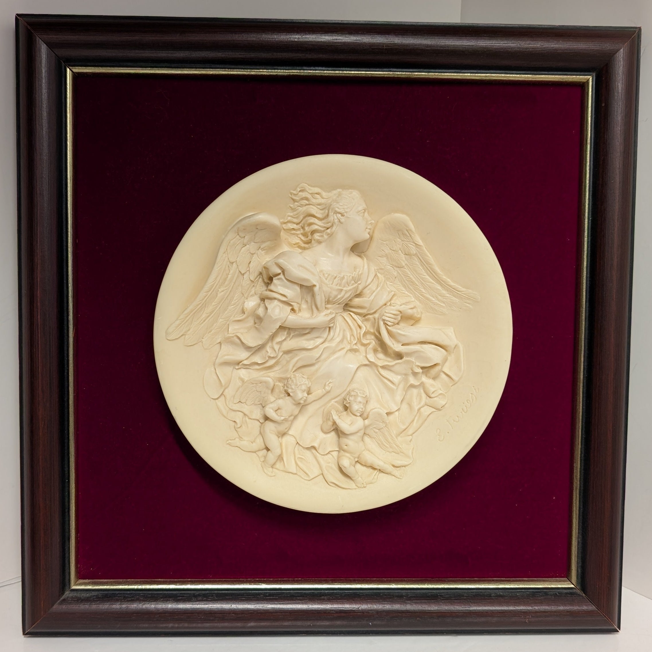 Vintage Alabaster Plate - Oh, Come, All Ye Faithful