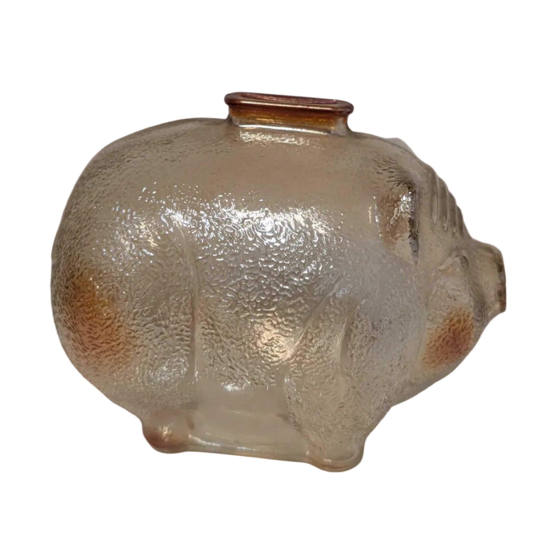 Vintage Anchor Hocking Marigold Carnival Glass Piggy Bank