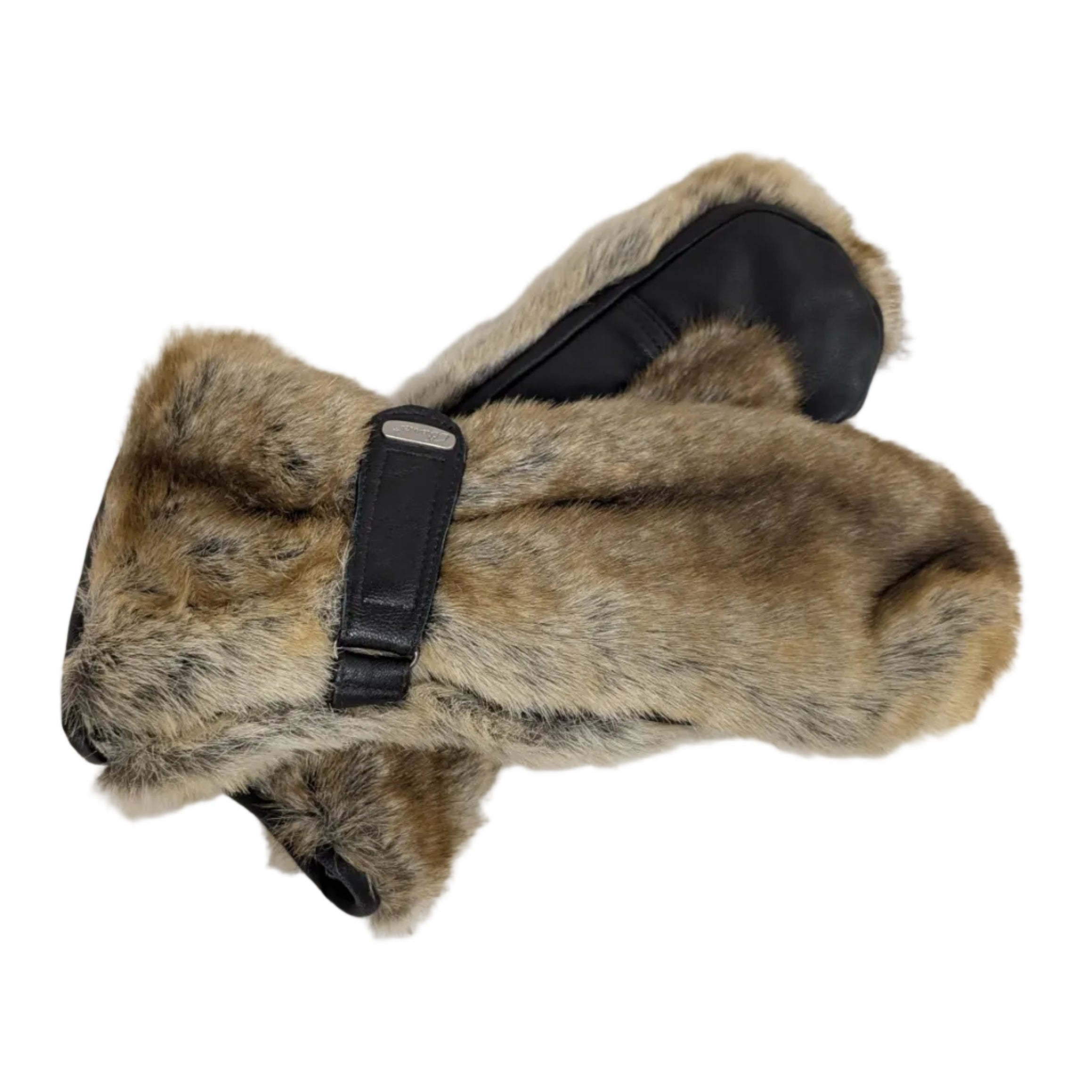 Vintage Barts Leather & Faux Fur Mittens