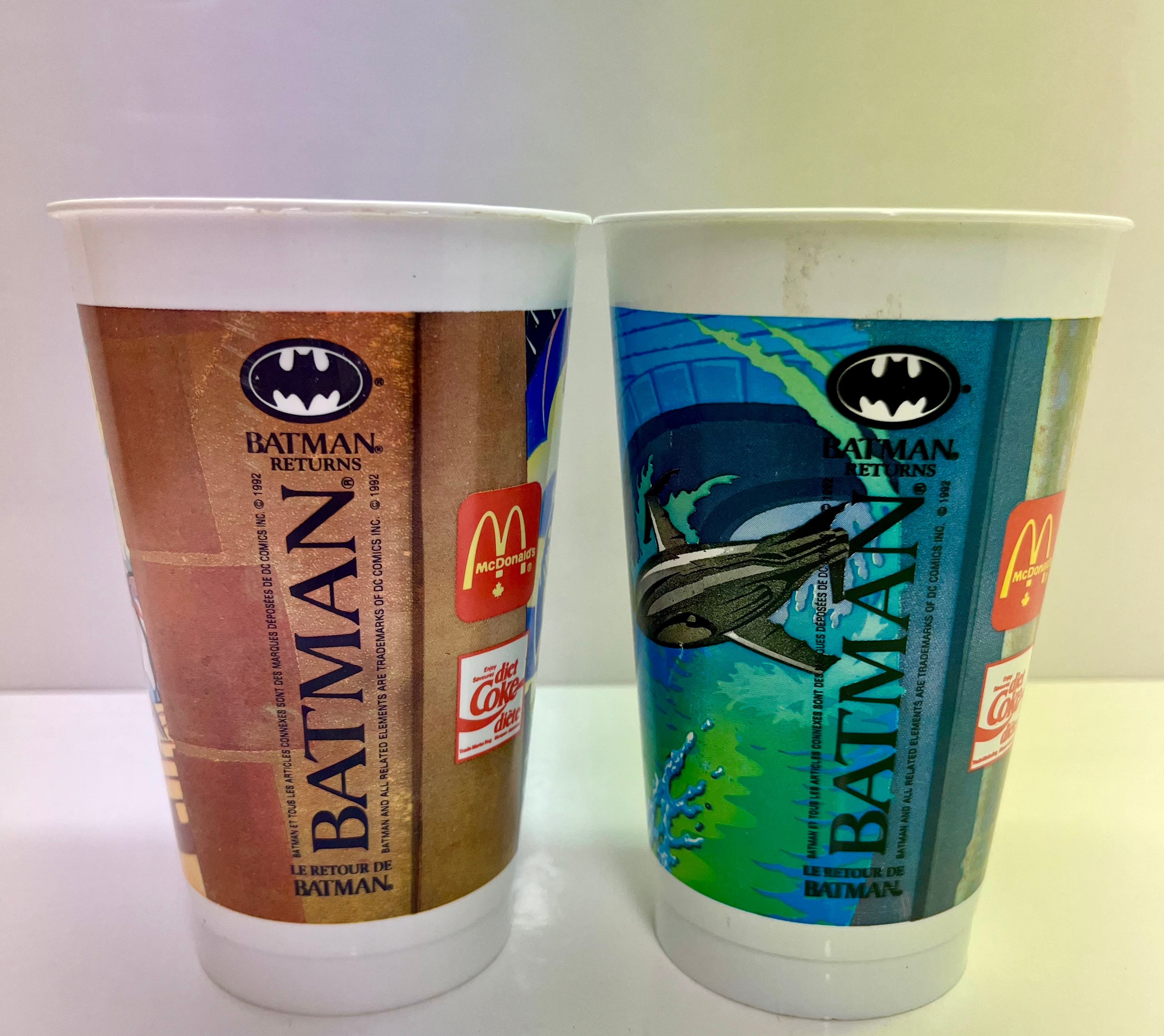Vintage Batman McDonald’s cups : set of 2