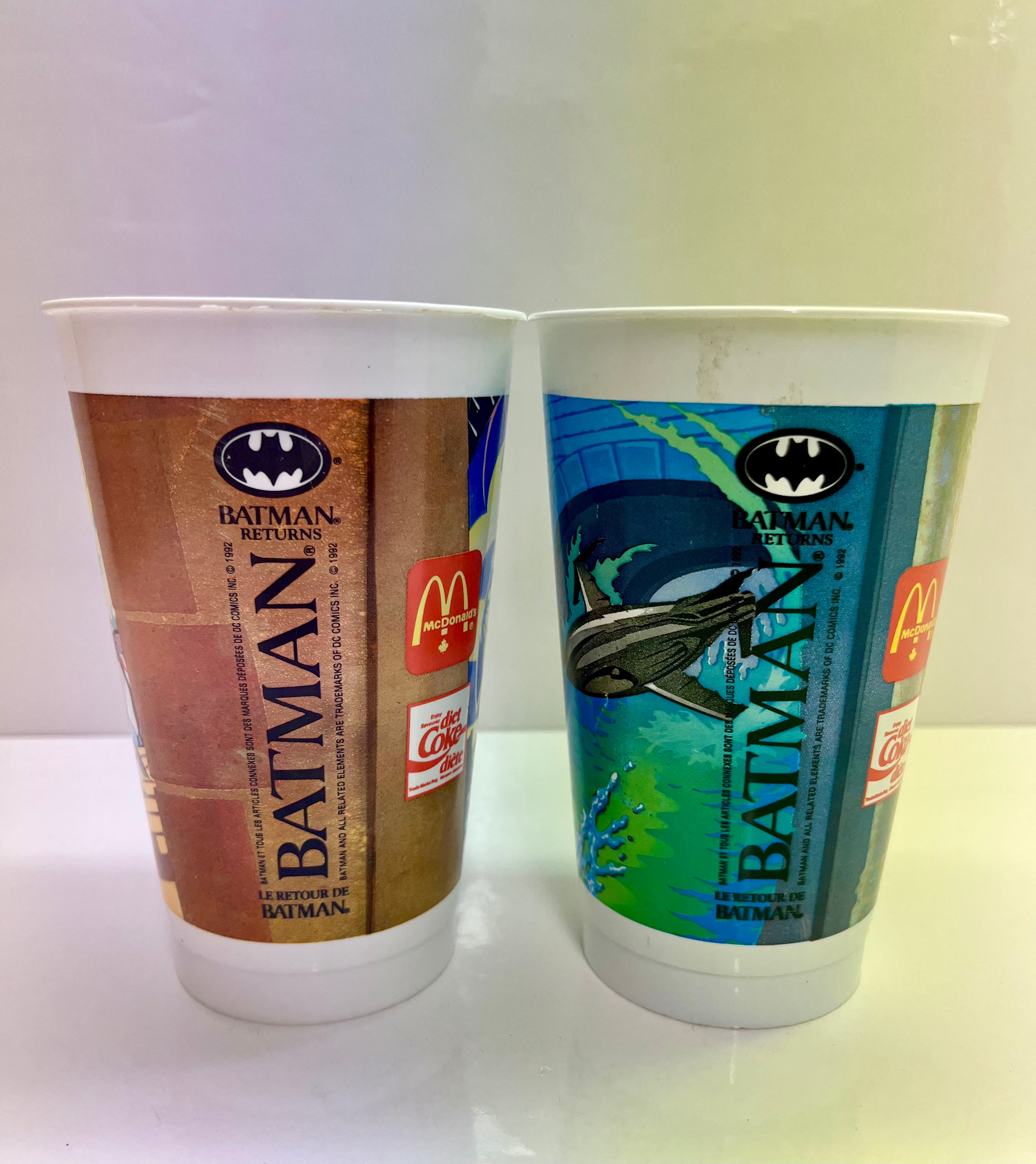 Vintage Batman McDonald’s cups : set of 2