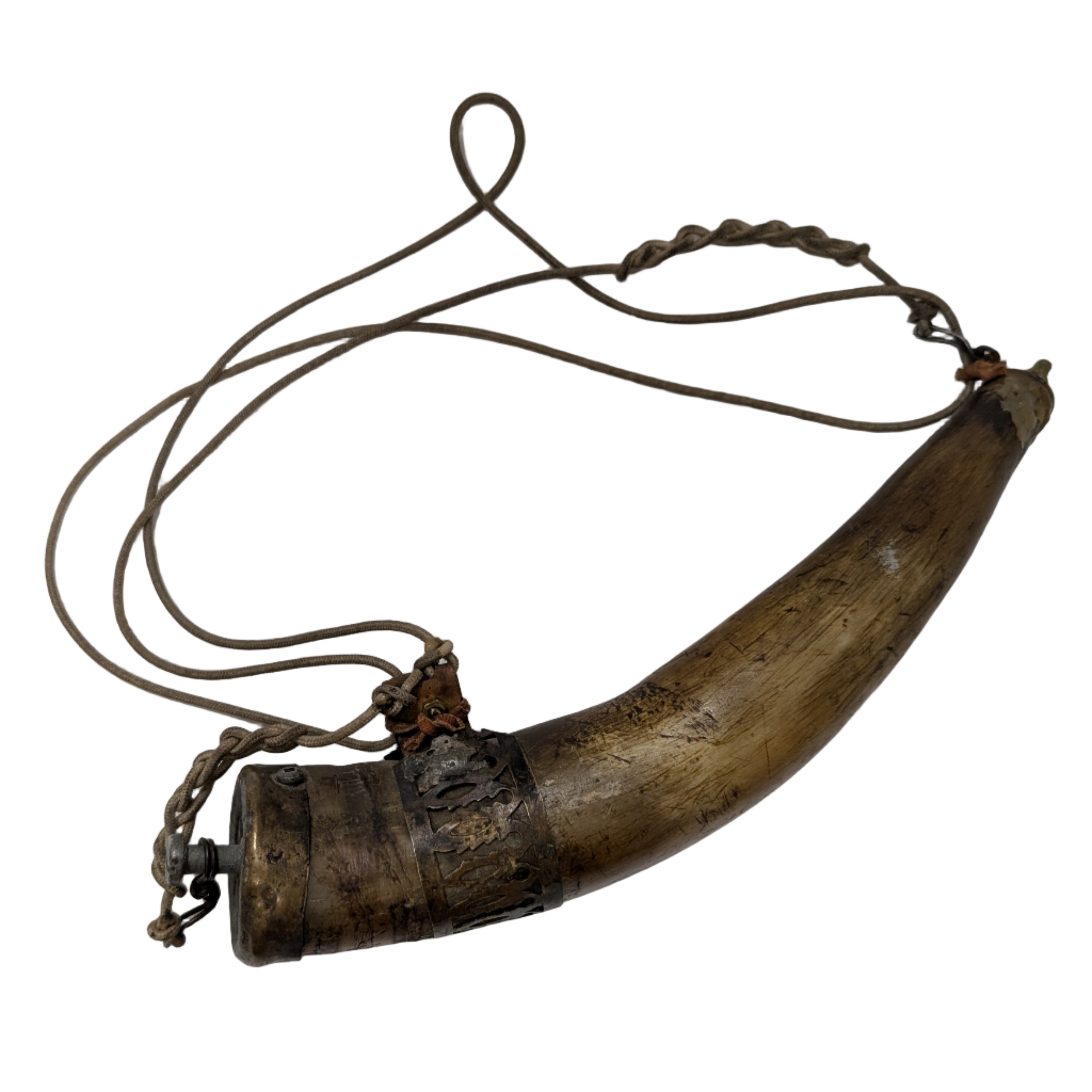 Vintage Black Powder Horn