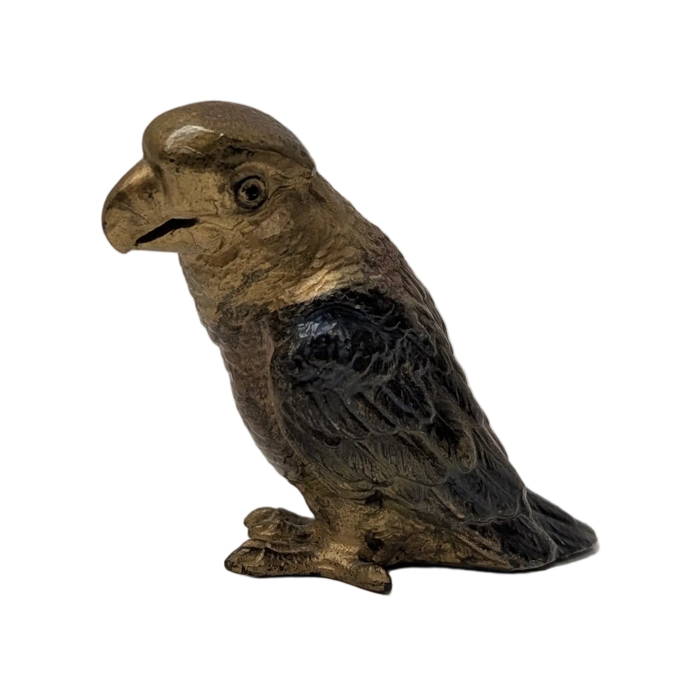 Vintage Cast Metal Parrot Figurine - Germany