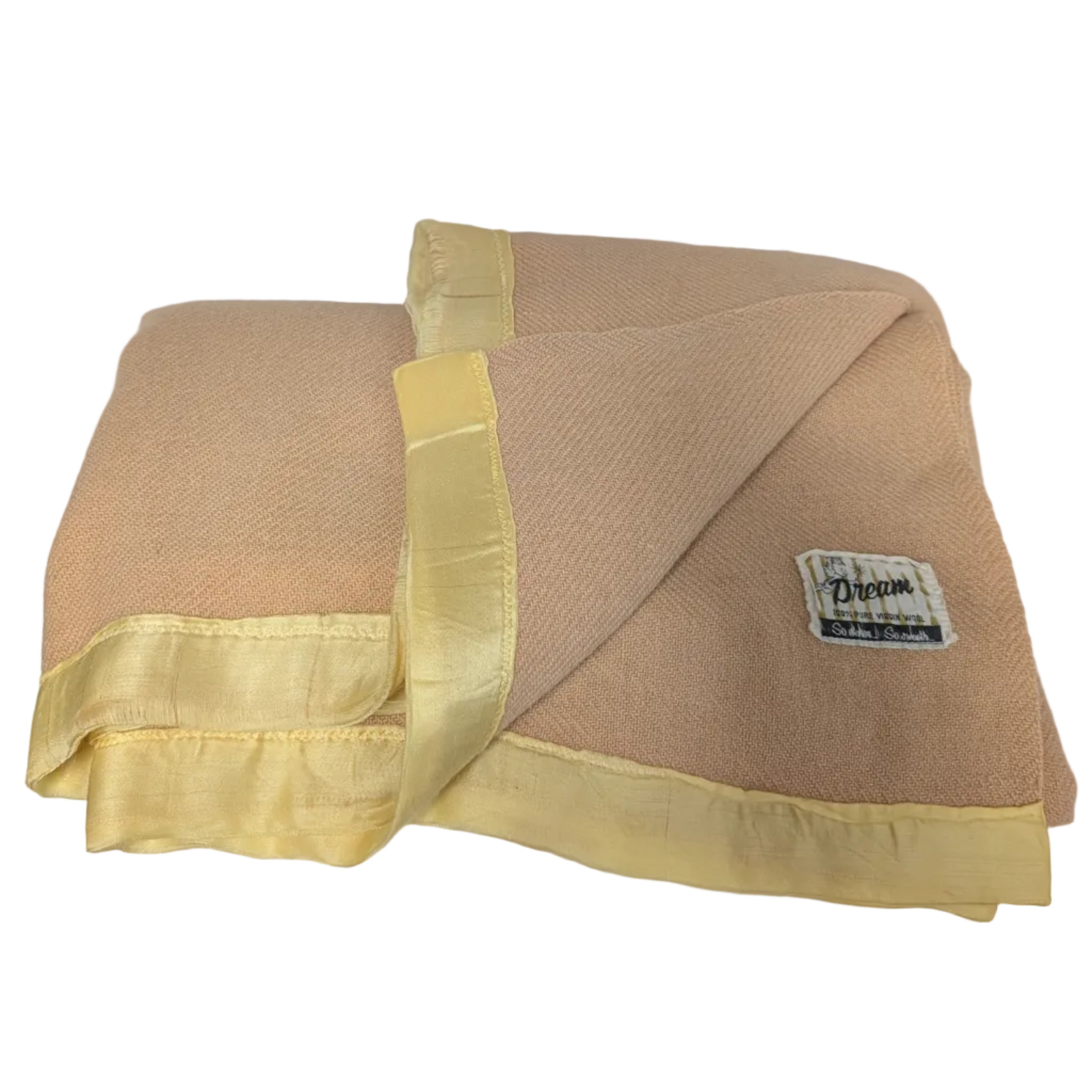 Vintage "Dream" 100% Pure Virgin Wool Blanket — As Is