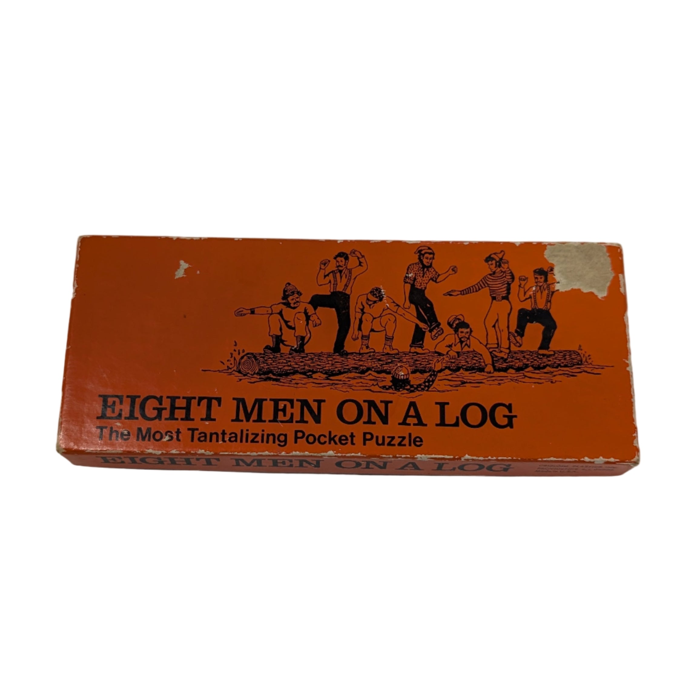 Vintage Eight Men on a Log Puzzle Game