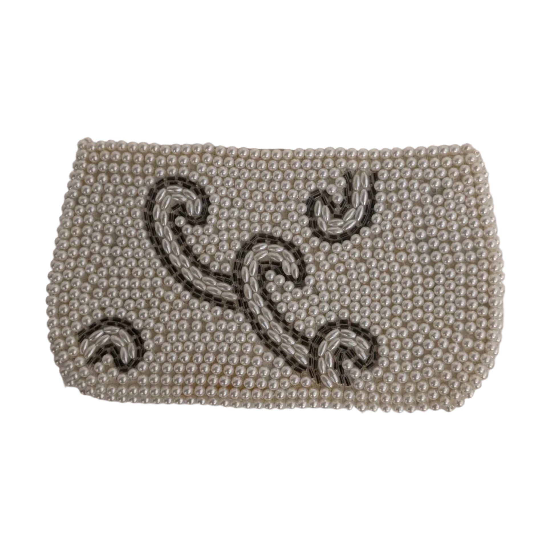 Vintage Faux Pearl Beaded Clutch – Japan