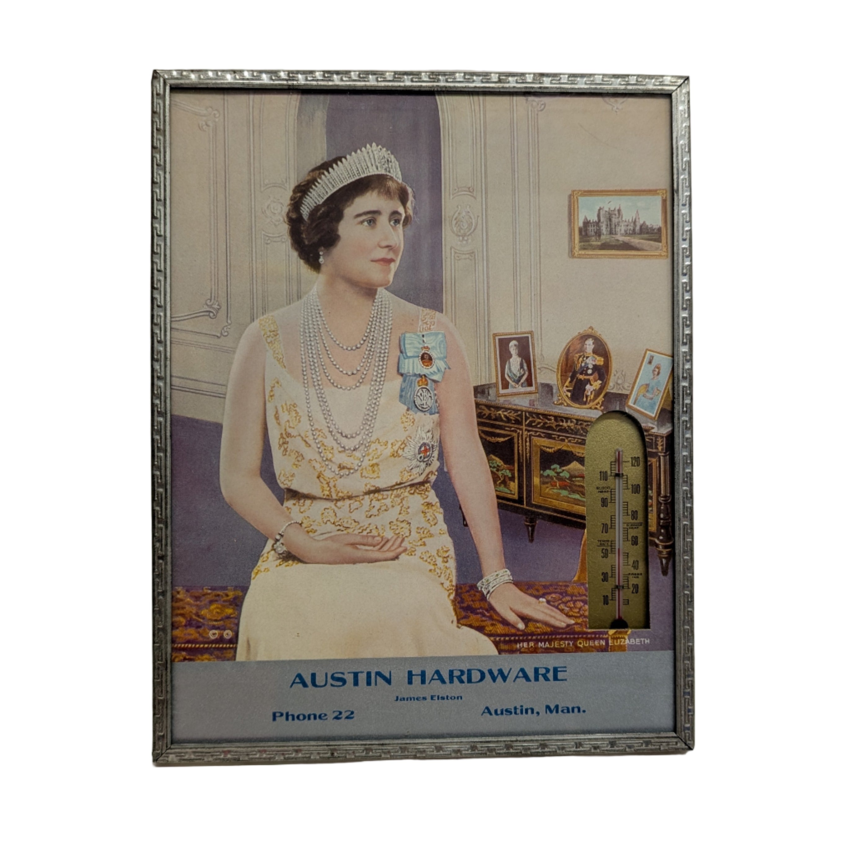 Vintage Framed Advertisement for Austin Hardware, MB