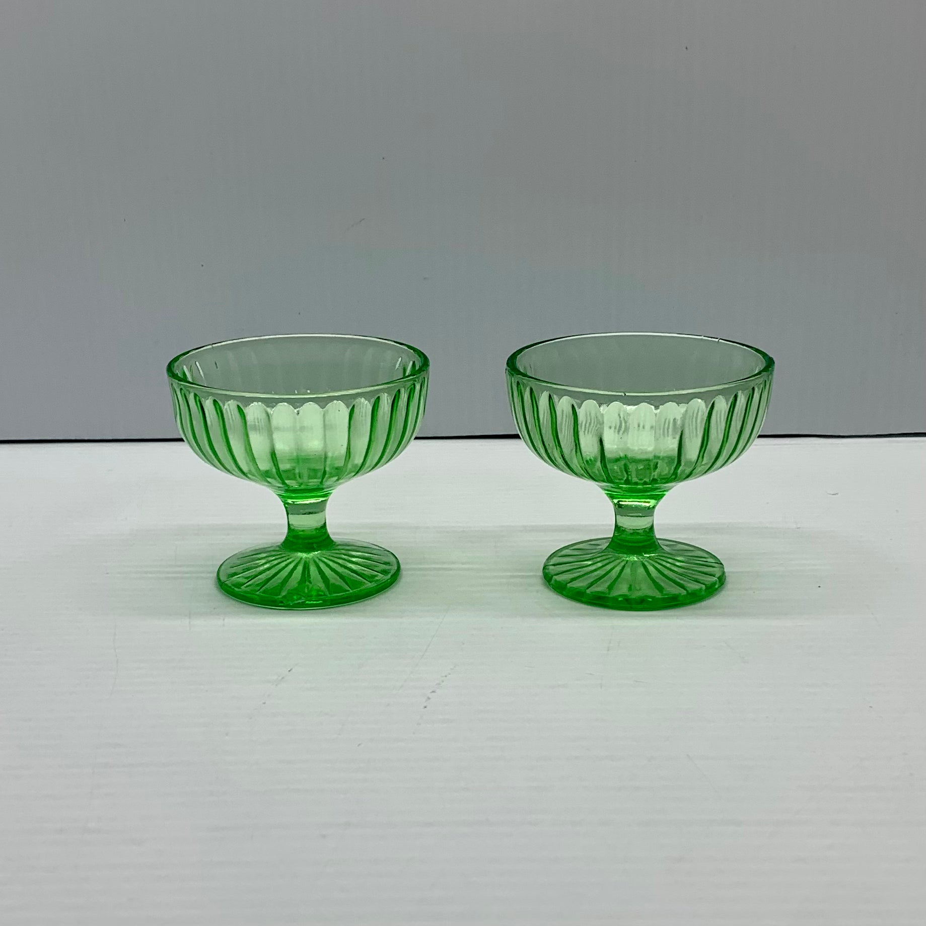 Vintage Green Vaseline Uranium Glass