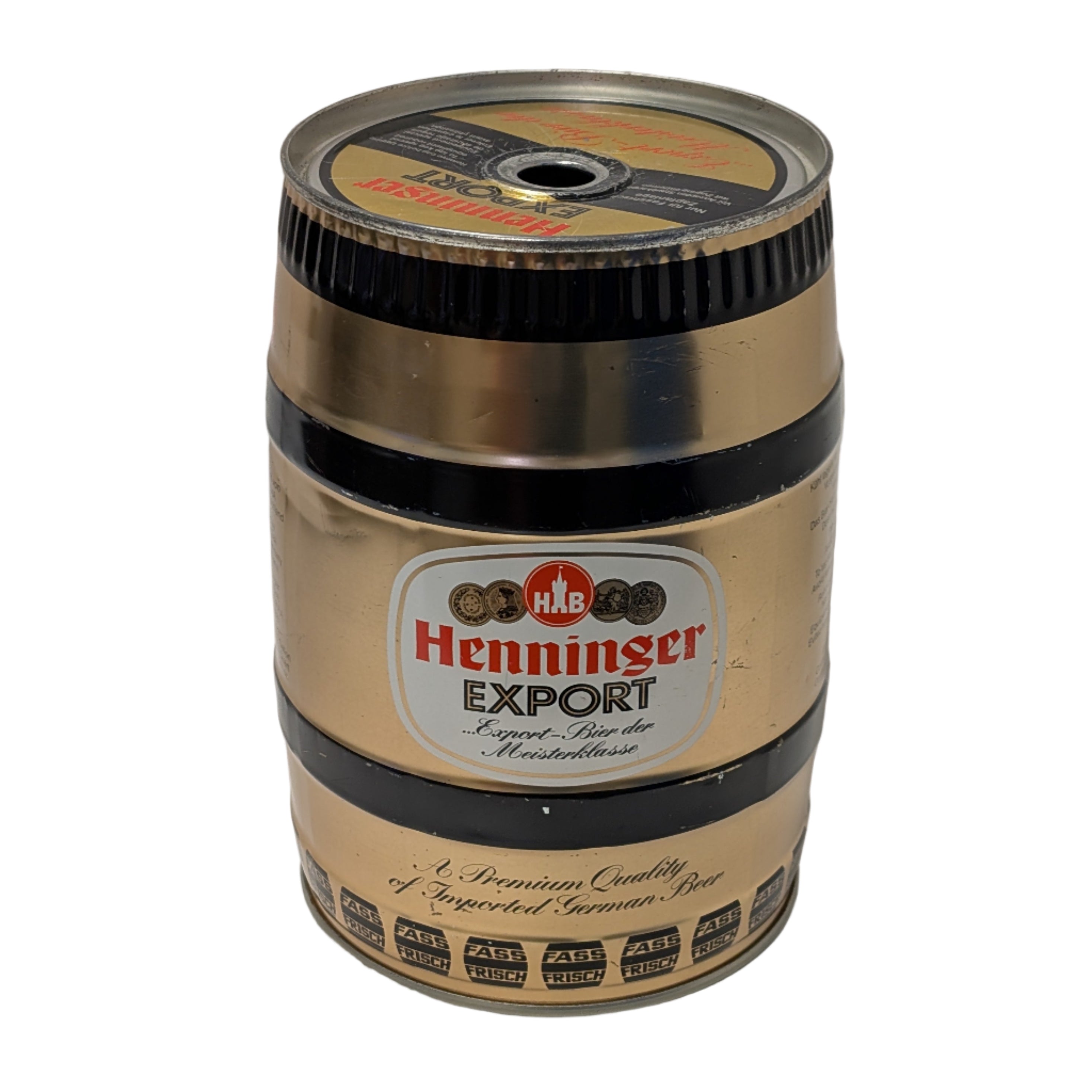 Vintage HENNINGER EXPORT 5 Litre Steel Beer Keg
