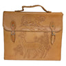 Vintage Hand-Tooled Leather Briefcase by R. K. Hoyse