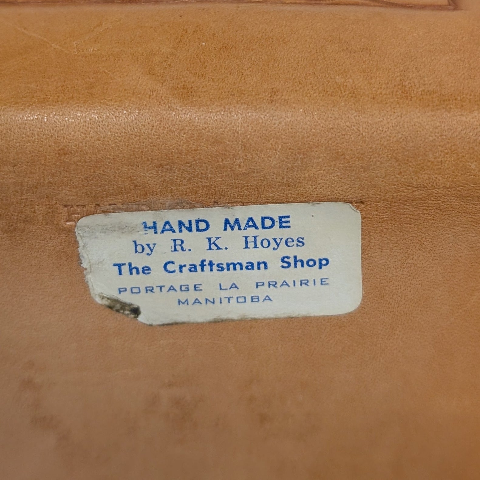 Vintage Hand-Tooled Leather Briefcase by R. K. Hoyse
