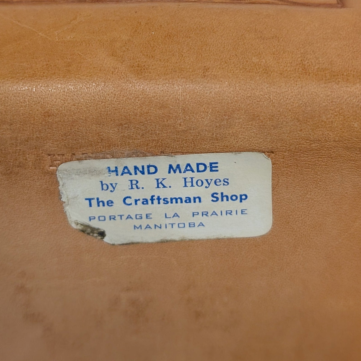 Vintage Hand-Tooled Leather Briefcase by R. K. Hoyse