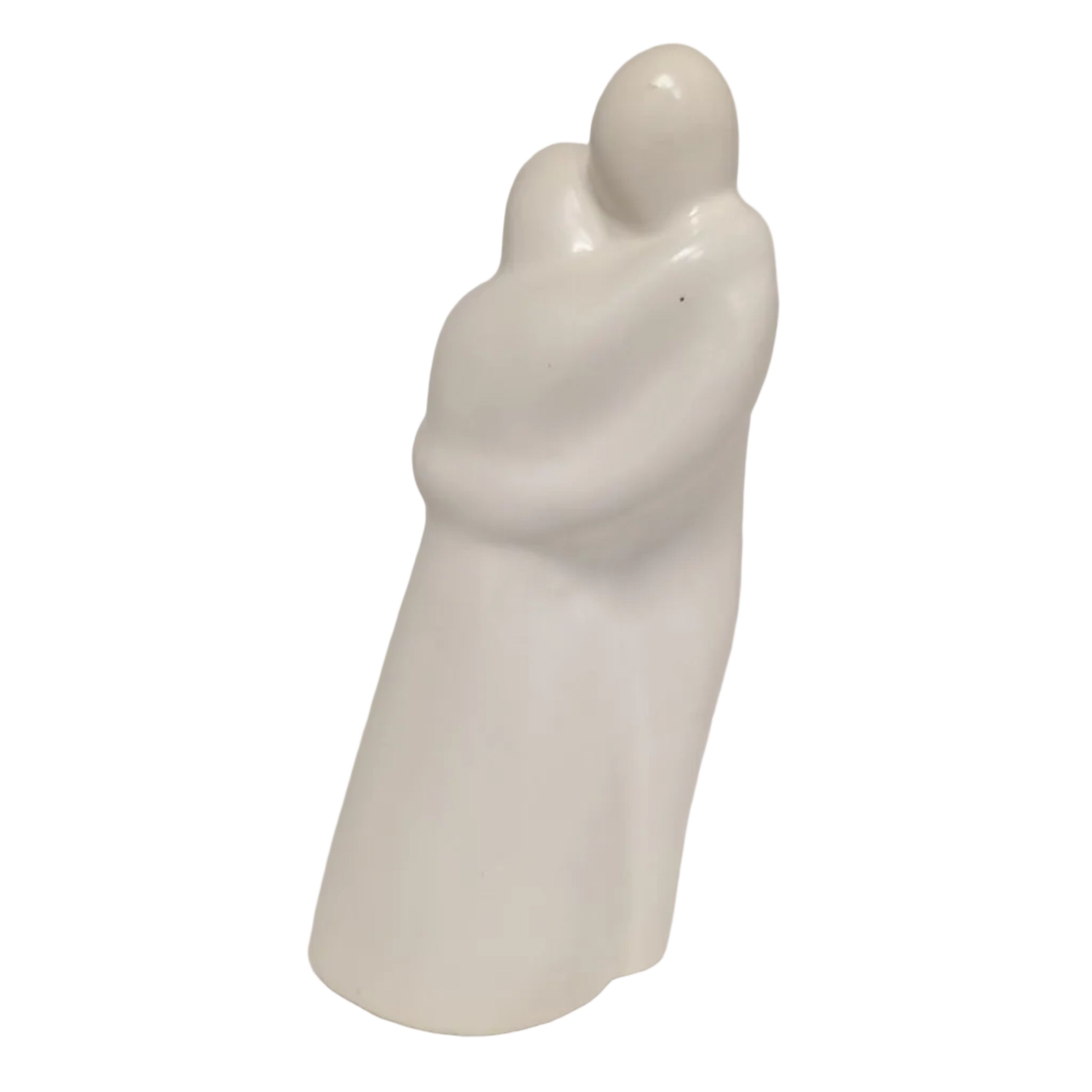 Vintage Heavy Ceramic Sculpture — Embracing Couple