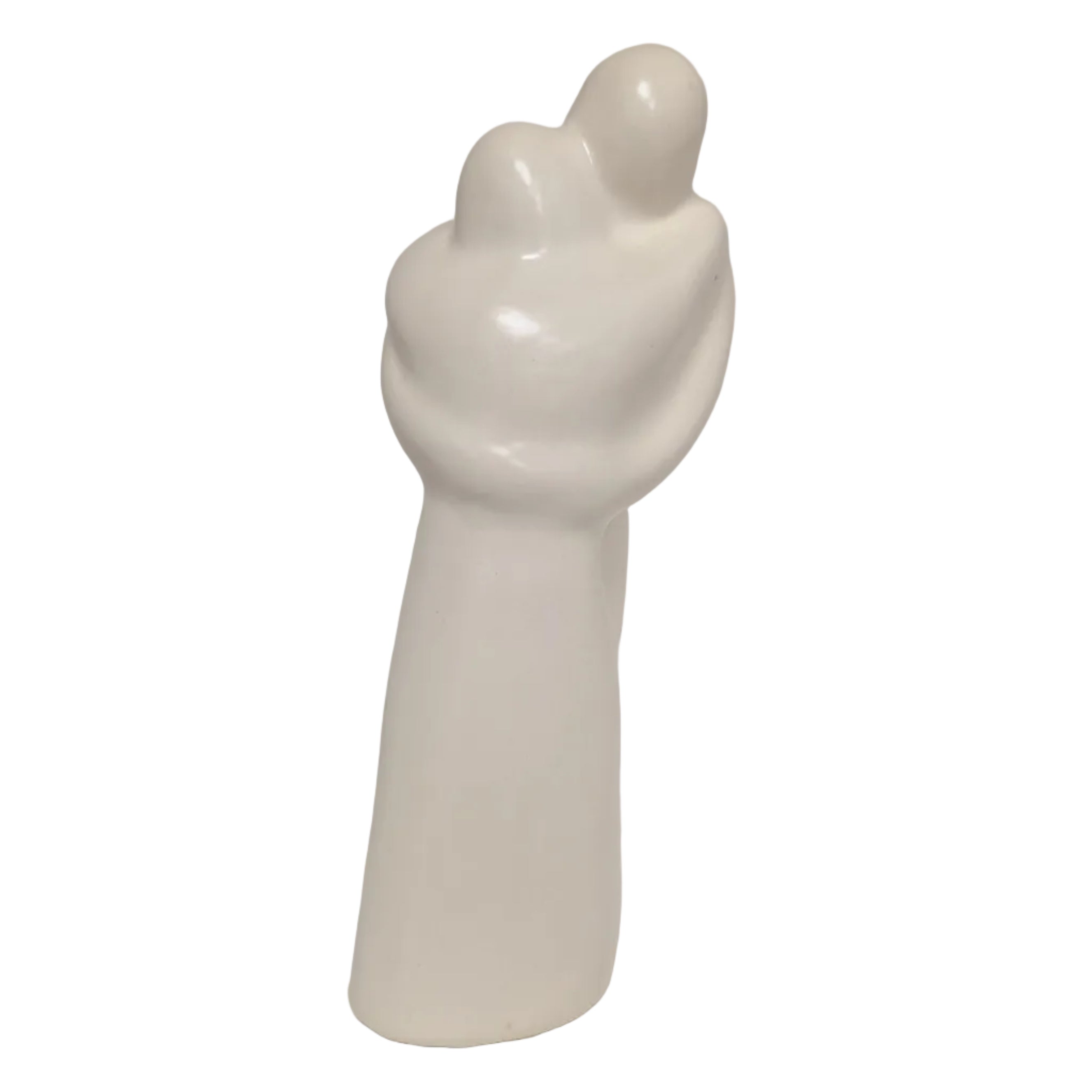 Vintage Heavy Ceramic Sculpture — Embracing Couple