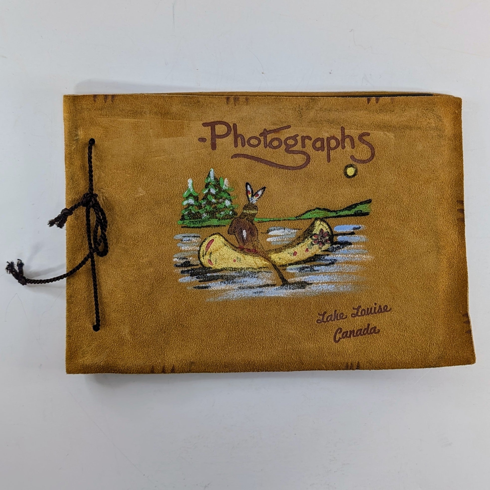 Vintage Lake Louise Canada Suede Leather Photo Album