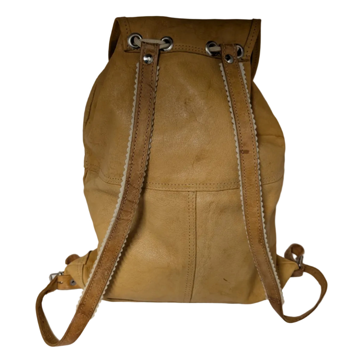 Vintage Leather Backpack Made in Czechoslovakia